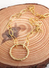 Boho Necklace, RH Copper Gold Leaf